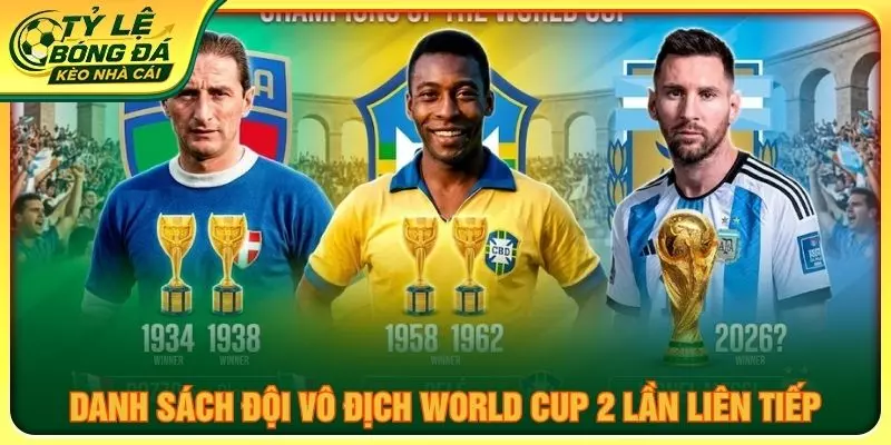 Danh sách đội vô địch World Cup 2 lần liên tiếp