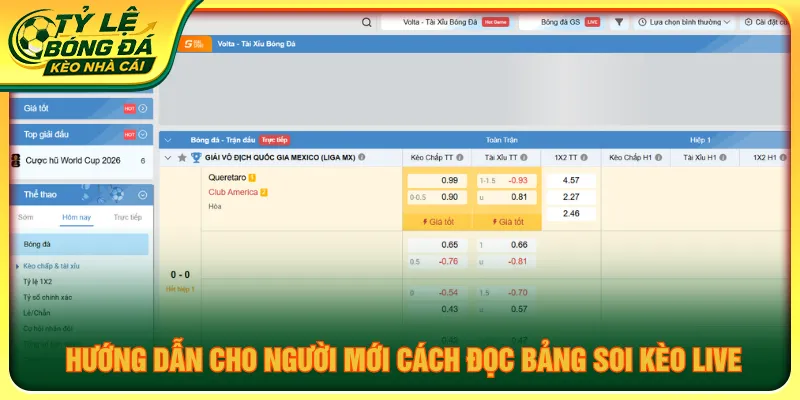Cách đọc bảng soi kèo live giúp dễ dàng đối chiếu dữ liệu