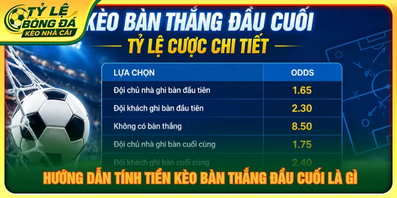 Cách tính tiền đơn giản của kèo bàn thắng đầu cuối là gì