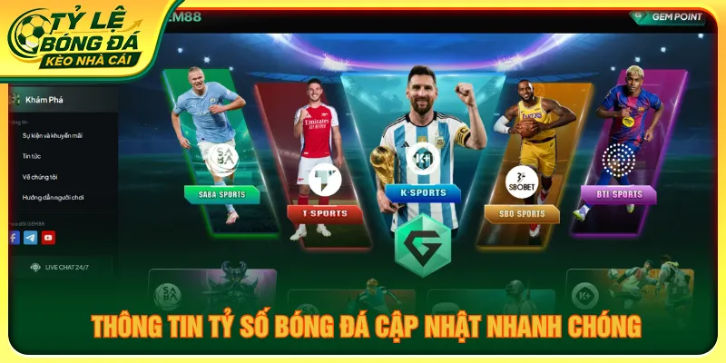 Dữ liệu cùng tỷ số bóng đá cập nhật theo thời gian thực