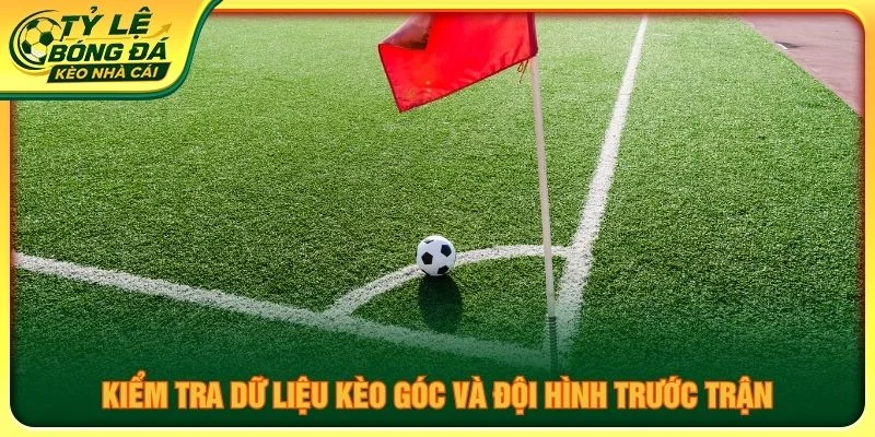 Kiểm tra dữ liệu kèo góc và đội hình trước trận