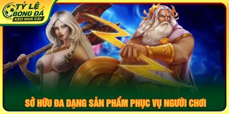 Sở hữu đa dạng sản phẩm phục vụ người chơi